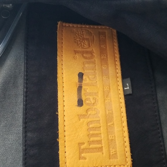 TIMBERLAND Vintage Weatherproof Suede Leather Bomber Black Large - Picture 7 of 12